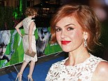 Short and sweet! Isla Fisher shows off elegant up 'do as she walks the red carpet at The Rise of The Guardians premiere 