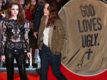 That's one huge make-under! Kristen Stewart ditches racy jumpsuit to leave Breaking Dawn premiere in scruffy 'God loves ugly' jacket, jeans and trainers
