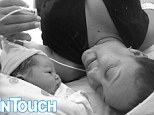Tamera Mowry reveals first picture of newborn baby boy Aden... as mother and son snuggle up together in cute snap