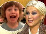 Happy family: Christina Aguilera dotes on her son Max