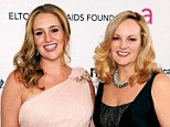 Nana Pat: Patty Hearst, 58 (right) is going to become a grandmother for the first time - her eldest daughter, Gillian Hearst-Simonds, 31 (left), is expecting her first child according to The New York Post