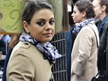 Mila Kunis goes it alone on shopping trip in romantic Rome without boyfriend Ashton Kutcher by her side
