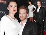 Comfortable with his masculinity: Seth Green is happily dwarfed by his statuesque (and shapely) wife Claire Grant 