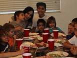 They couldn't find a turkey big enough! Octomom celebrates leaving rehab with slap-up Thanksgiving dinner with family