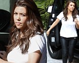 Kourtney Kardashian was sporting some hot leather pants, out and about in Florida on Saturday