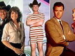 Larry Hagman in Dallas, left, and I Dream of Jeannie, right