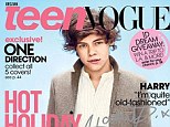 Teen crush: Harry Styles and his One Direction band mates are the latest cover stars for Teen Vogue. Each member of the group has their own special cover shot 