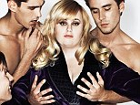 She's quite a handful! Rebel Wilson is surrounded by half naked hunks in a shot from the new issue of Details magazine, in which she is labelled the 'next big thing'