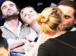 Sparks fly for Big Bang Theory's Johnny Galecki and his girlfriend at LA Lakers game