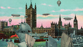 Detail from Peter Blake's collage 'London: River Thames – Regatta'