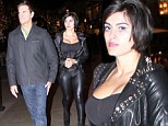No room to breathe! Lorenzo Lamas finds himself in his wife's Shawna Craig's shadow as she sports daring leather ensemble