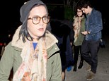 Feeling comfortable already: Katy Perry dresses down in beanie and geeky glasses for dinner date with John Mayer