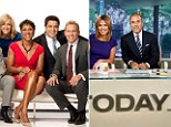 Winners: Good Morning America's team, pictured, beat the Today show in the ratings after 16 years in April