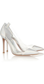 Gianvito Rossi Metallic leather and PVC pumps