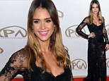 Jessica Alba sizzles in sheer lacy Elie Saab gown at Producer's Guild Awards