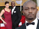 Before the drama: Taye Diggs and his wife Idina Menzel at the SAG Awards in LA on Sunday night 