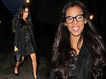 That's a bit over-dressed for a radio show! Pregnant Rochelle Humes is dressed to the nines as she arrives for breakfast interview