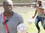It's Daddy's turn! Seal gets his kicks as he joins his children at soccer practice
