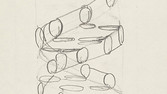 Detail from an early sketch of DNA double helix