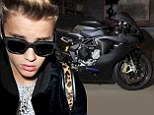 To the Biebermobile! Justin's father buys him a custom made superhero Bat Bike for his 19th birthday 