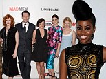 Welcome to our Mad (Men) world! Show newcomer Teyonah Parris stands out from her castmates in stunning fitted dress at series premiere event