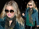 Fergie on Thursday finally let her 'lovely baby bump' show as she left a television appearance in New York City.
