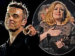 Two's company: Adele is set to record a duet with Robbie for his next album
