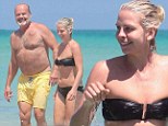 What's your excuse? Kelsey Grammer packs a paunch as he frolics beachside with svelte baby mama Kayte 