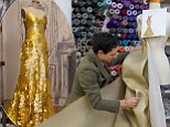 Eye candy: In honor of Magnum's new Gold ice cream bar, the $1.5million dress is made to look like melting ice cream, and will debut on April 18th at the Tribeca Film festival