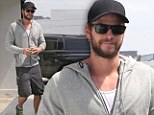 Liam Hemsworth leaves the gym in West Hollywood on Thursday