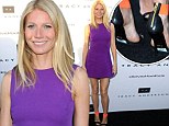Fashion fail: Gwyneth forgot to take the labels off of her shoes