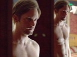 True hunk: Alexander Skarsgard displays his chiseled chest in all its shirtless glory for Disconnect