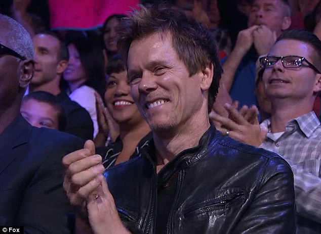 Celebrity guest: Kevin Bacon showed his support for the contestants by watching in the studio audience