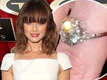The perfect accessory! Alexis Bledel reveals the stunning engagement ring given to her by Mad Men fiance Vincent Kartheiser 