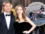 'It's illegal': Humanitarians Brad Pitt and Angelina Jolie come under fire for 'damaging the environment' after he teaches brood to ride motorbikes on the beach
