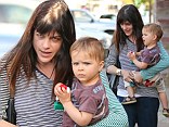 A makeup free Selma Blair stepped out in Studio City to have dinner with her little man Arthur