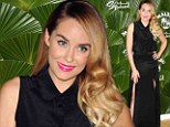 Malibu Barbie! Bronzed beauty Lauren Conrad glows in slit-to-the-thigh black gown as she promotes low-calorie spiced rum