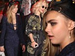 Cara Delevingne looks worse for wear leaving Met Ball afterparty with Rita Ora... as she continues to ignore suspicious white powder scandal