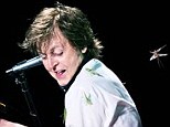 The Beatle and the grasshopper! Sir Paul McCartney' stage was invaded by swarms of grasshoppers as he performed in Brazil on Tuesday night