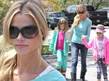 Slender Denise Richards treats daughters Sam and Lola to lunch after retaining temporary custody of Brooke Mueller's twins 
