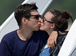 All aboard the love boat: Keira Knightley and her new husband were seen smooching up a storm on the back of a boat during their honeymoon in Corsica 