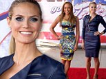 War of the waspish waists! America's Got Talent judge Heidi Klum tries to outshine fellow judge Mel B in tight leather frock at red carpet gala