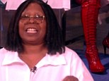 Kinky boots! Whoopi Goldberg sexes up her appearance on The View in a pair of red patent lace up thigh-highs in homage to Tony-nominated musical