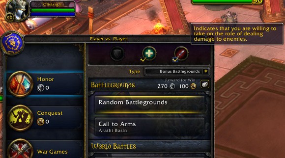Patch 53 PTR Role Check in Battleground queues