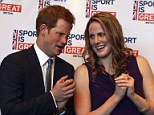 Close encounter: Prince Harry talks with Olympic gold medalist Missy Franklin at a reception at the Sanctuary Golf Course in Sedalia, Colorado