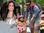 He's not the talk show host: Bethenny Frankel's estranged husband Jason Hoppy refuses to publicly diss her as he takes their smiling daughter Bryn for a bicycle ride