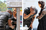 Kim Kardashian and Kanye West were arriving at a restaurant when Kanye cut his head after bumping into a sign. Kanye quickly grew furious and police eventually arrived to the chaotic scene. 