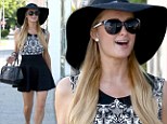 Spring fashion: Paris Hilton wore a monochrome ensemble on Friday while out in West Hollywood