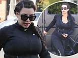 Sorry Kanye! Kim Kardashian leaves injured boyfriend to his own devices as she enjoys productive day out in form-fitting gym gear