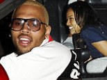 Love triangle: Chris Brown partied at the same club as ex Karrueche Tran amidst rumours that the two have rekindled their romance just a week after his break with Rihanna, pictured in West Hollywood, Sunday night